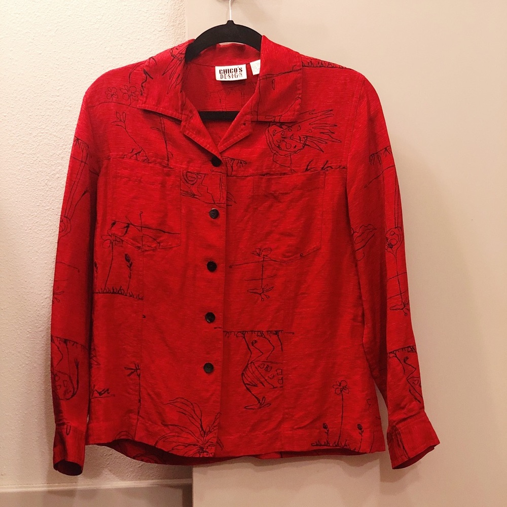 Red Button up